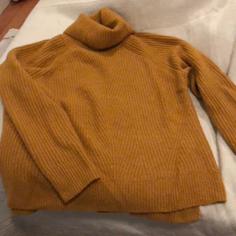 Madewell Mustard Turtleneck Sweater